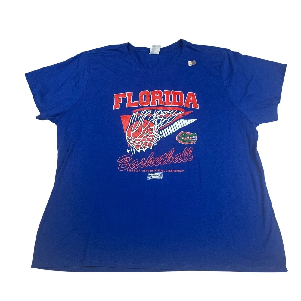 Florida Gators W 3XL March Madness Basketball T Shirt Blue NCAA Final Four Tee‎
